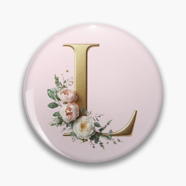 Item preview, Floral Gold Letter L Monogram – Coquette Christian Wall Art, Elegant Blush Rose Initial Print, Faith-Inspired Feminine Gift designed and sold by AmenAlways.