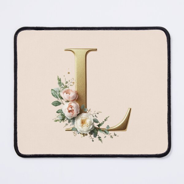 Item preview, Floral Gold Letter L Monogram – Coquette Christian Wall Art, Elegant Blush Rose Initial Print, Faith-Inspired Feminine Gift designed and sold by AmenAlways.