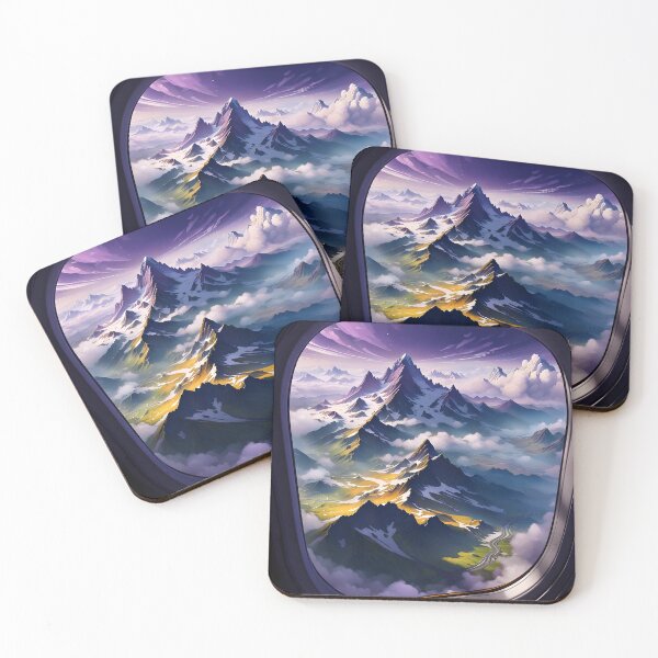 Item preview, Above the Clouds: Winter Peaks designed and sold by PawPrintedArt.