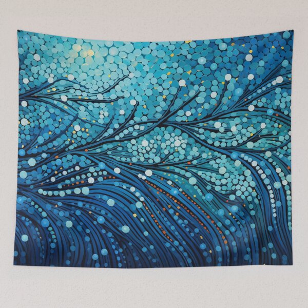 Item preview, Aboriginal Inspired Dot Art - Frosty Branch designed and sold by GrinGalore.
