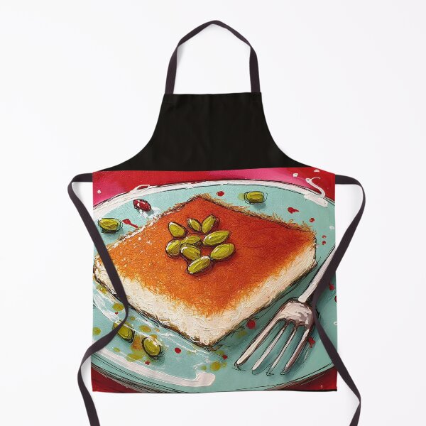 Item preview, Delight in Pistachio-Topped Kunafa on a Blue Plate with Vibrant Red Backdrop designed and sold by OlfactoART Studio.