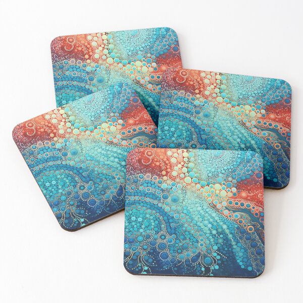 Item preview, Aboriginal Inspired Dot Art - Boiling Sea designed and sold by GrinGalore.