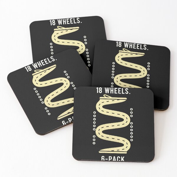 Item preview, 18 Wheels 6 Pack – Funny Trucker Beer Road Life designed and sold by Imaginationbeyond.