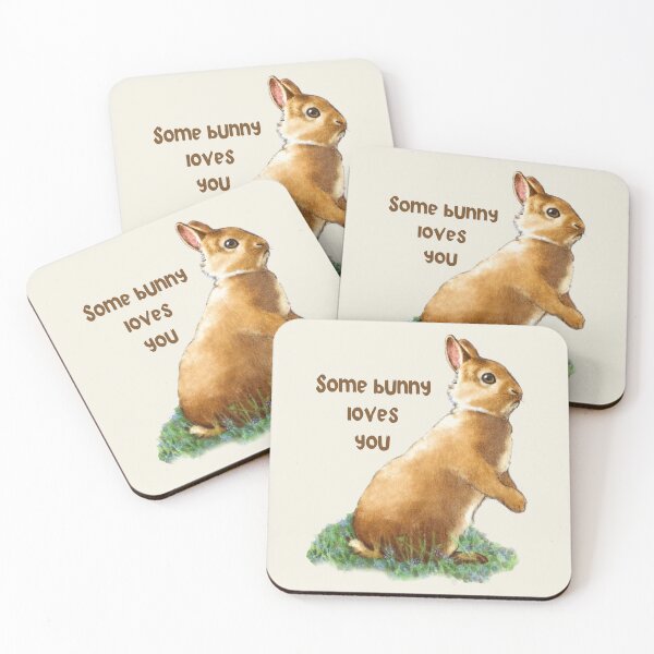 Item preview, Cute Bunny, Love, Romance, Some-bunny Loves You, Humor, Art designed and sold by JoyfulWhimsy.