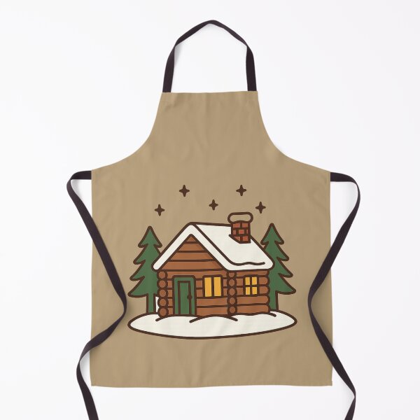Item preview, Winter Log Cabin Illustration – Cozy Snowy Forest Night Scene designed and sold by BROHLine Studio.