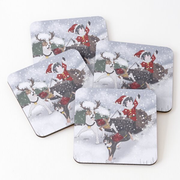 Item preview, Christmas dogs happy times snow designed and sold by Honeysnack.