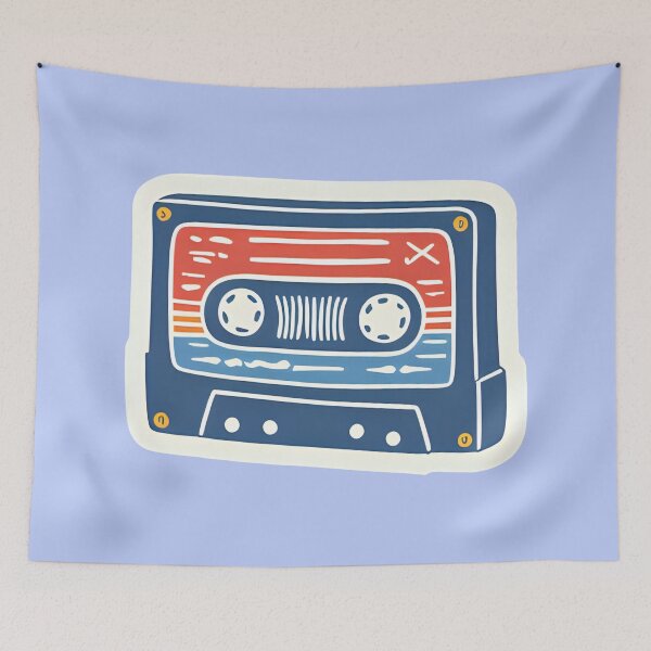 Item preview, Blue Cute Retro Vintage Casette Sticker- cute kawaii style aesthetic designed and sold by MiloOfficial.