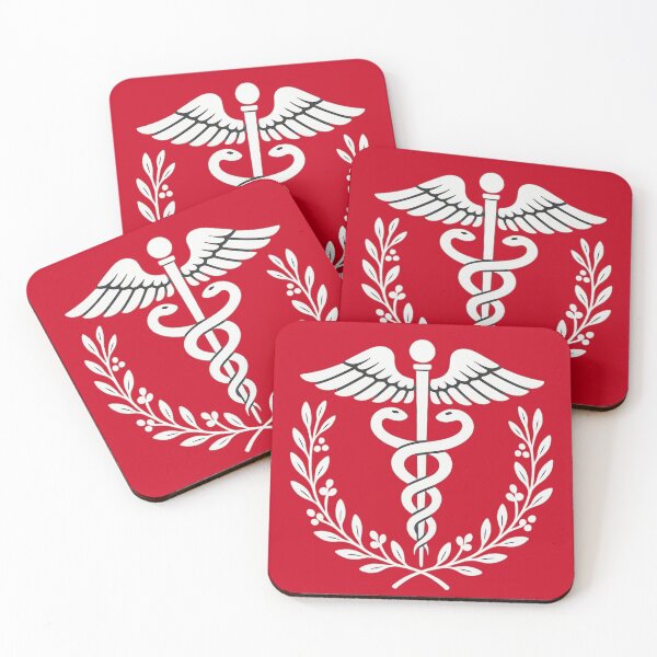 Item preview, Caduceus Mistletoe Wreath Medical Design designed and sold by Meandmyshop.