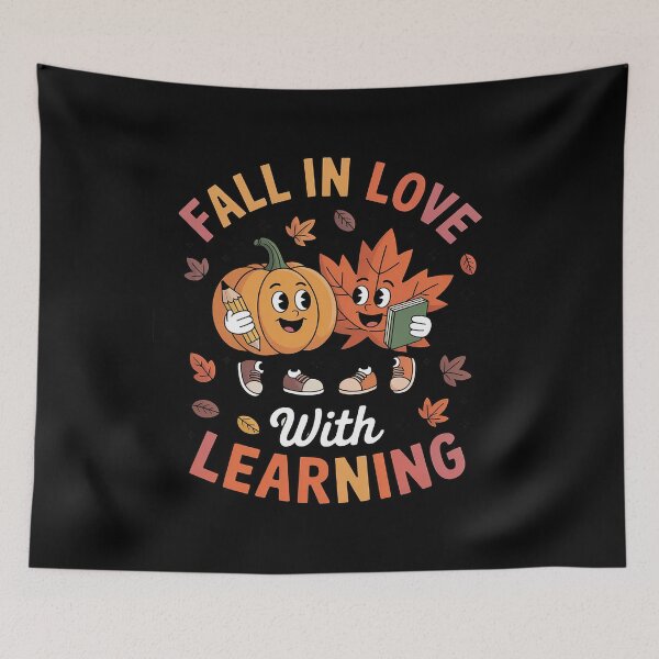 Item preview, Fall In Love With Learning Autumn Pumpkin Teacher-Photoroom  designed and sold by HuValverdeArt.