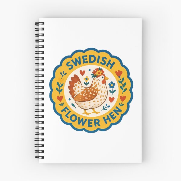 Item preview, Swedish Flower Hen – Nordic Heritage Chicken Breed Tribute – Scandinavian Folk Art by heidiannemorris © designed and sold by FOLK ART FUSION.