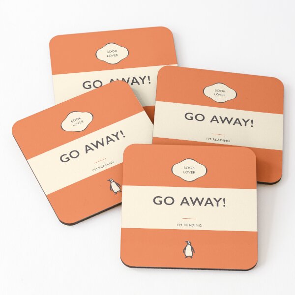Item preview, Go Away, I'm Reading Penguin Book Cover designed and sold by iconikit.