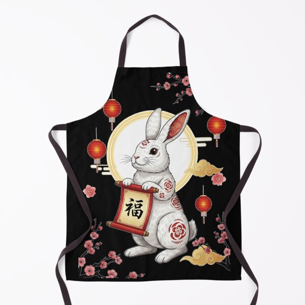 Item preview, Auspicious Rabbit's Blossom Blessing designed and sold by ZodiacWonders.