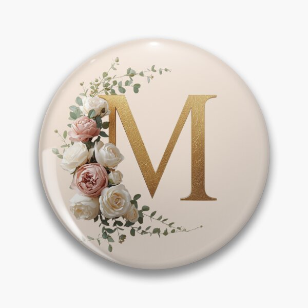 Item preview, Floral Gold Letter M Monogram – Coquette Christian Wall Art, Elegant Blush Rose Initial Print, Faith-Inspired Feminine Gift designed and sold by AmenAlways.