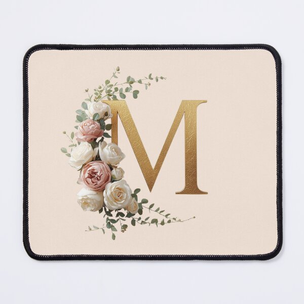 Item preview, Floral Gold Letter M Monogram – Coquette Christian Wall Art, Elegant Blush Rose Initial Print, Faith-Inspired Feminine Gift designed and sold by AmenAlways.