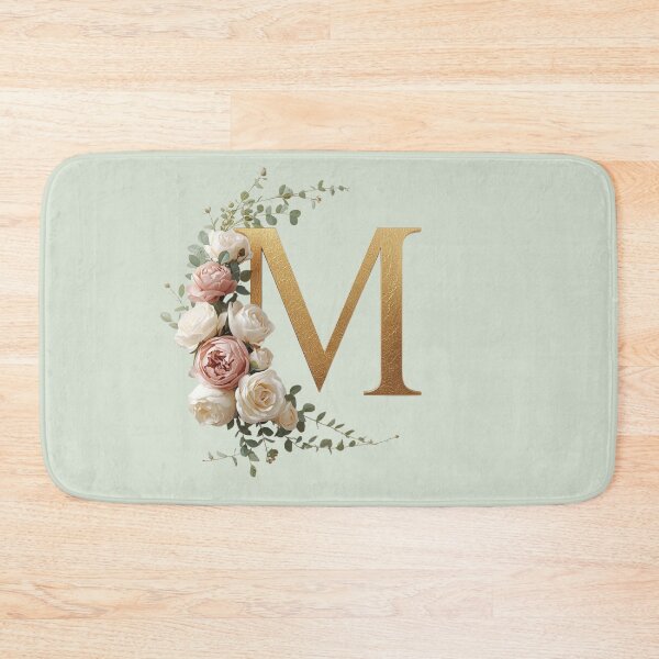 Item preview, Floral Gold Letter M Monogram – Coquette Christian Wall Art, Elegant Blush Rose Initial Print, Faith-Inspired Feminine Gift designed and sold by AmenAlways.