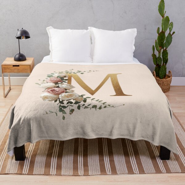 Item preview, Floral Gold Letter M Monogram – Coquette Christian Wall Art, Elegant Blush Rose Initial Print, Faith-Inspired Feminine Gift designed and sold by AmenAlways.