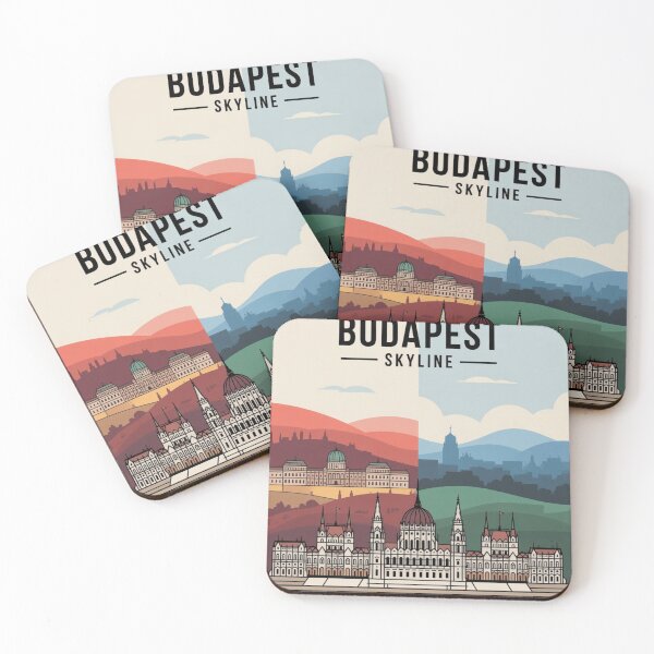 Item preview, Budapest Buda & Pest Split Skyline – Danube River Minimal Design designed and sold by Timeless Design.