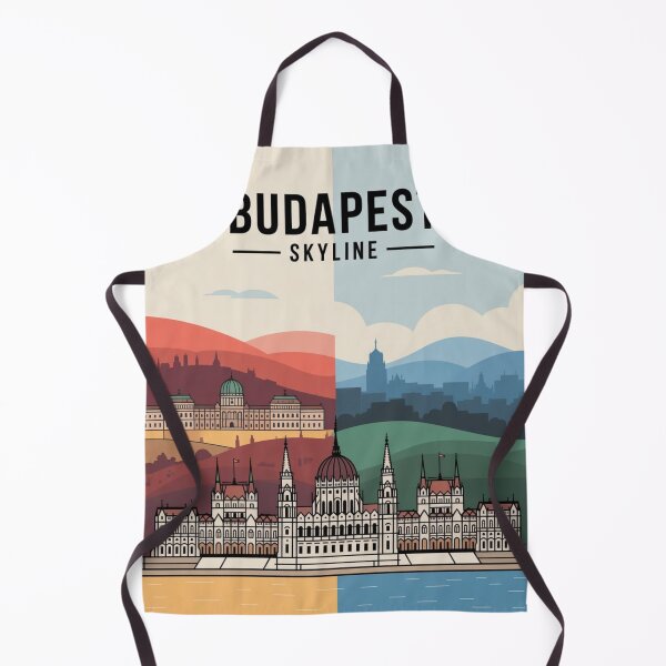 Item preview, Budapest Buda & Pest Split Skyline – Danube River Minimal Design designed and sold by Timeless Design.