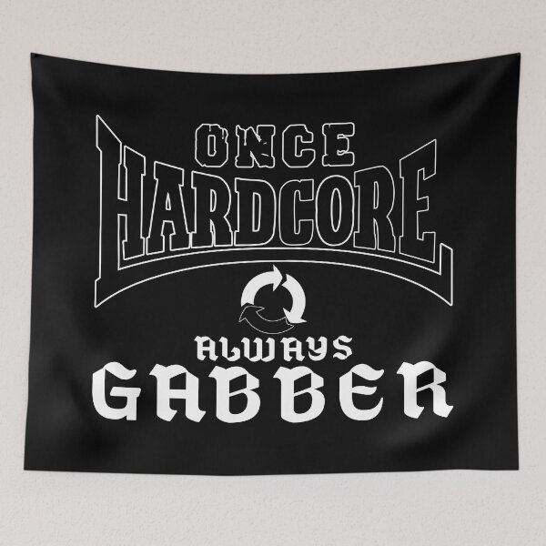 Item preview, Once Hardcore Always Gabber | Retro Rave Techno Music Design designed and sold by DG-ShopLT.