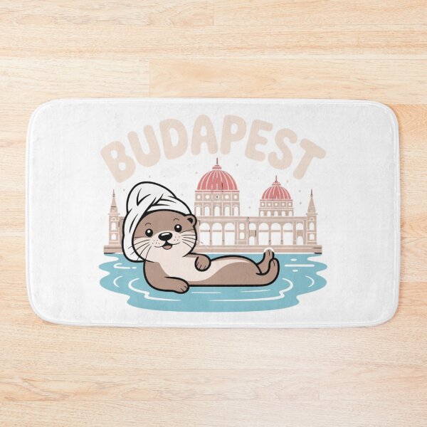 Item preview, Budapest Thermal Bath Otter – Cute Budapest Travel Souvenir designed and sold by Timeless Design.