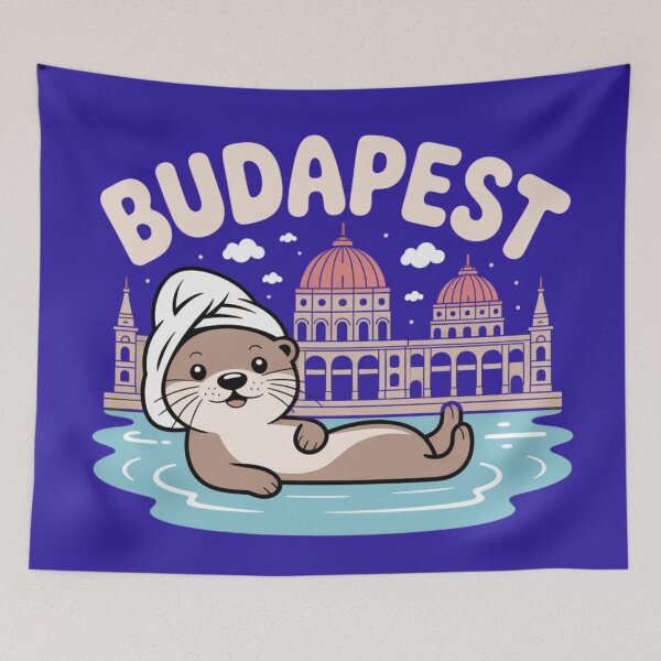 Item preview, Budapest Thermal Bath Otter – Cute Budapest Travel Souvenir designed and sold by Timeless Design.