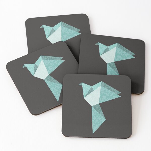 Item preview, Mint Green Origami Bird with Delicate Lace Pattern designed and sold by SKETCHYANDGRAPHIC.