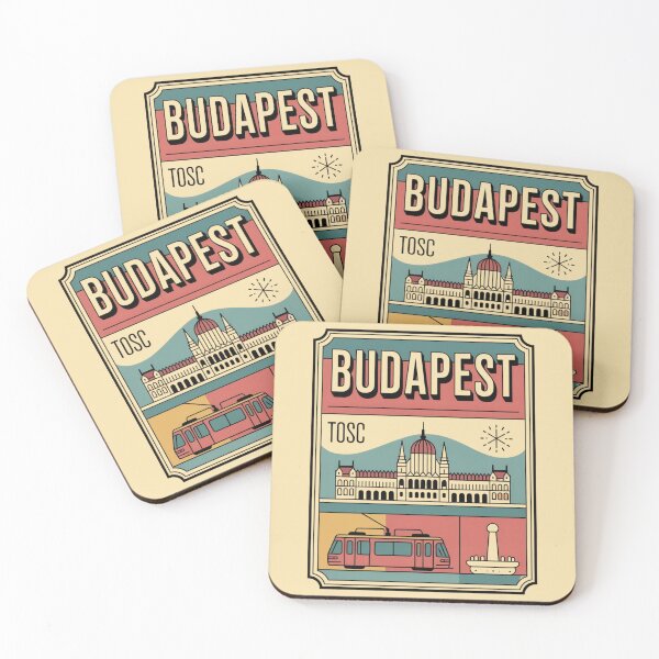 Item preview, Budapest Vintage Stamp – City Souvenir Art designed and sold by Timeless Design.