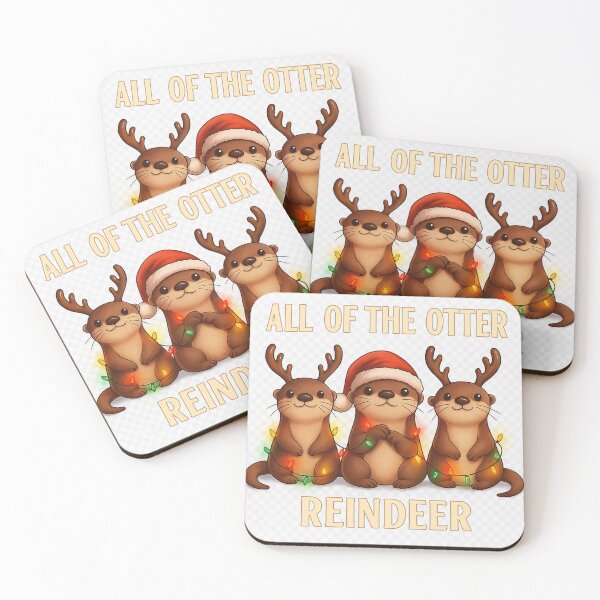 Item preview, All of the Otter Reindeer – Cute Christmas Otter Design designed and sold by EverlaPrints.