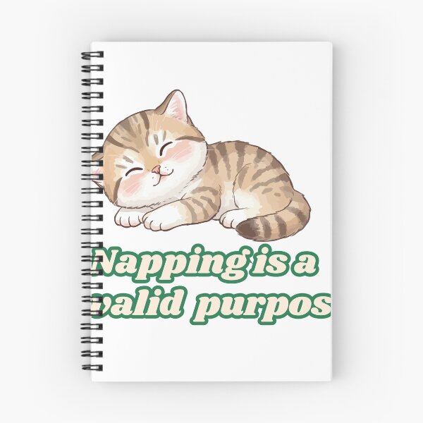 Item preview, Funny Lazy Cat Sticker – “Napping Is a Valid Purpose” – Cute Self-Care Quote / Aesthetic Kawaii Cat Art designed and sold by TeeTantra.