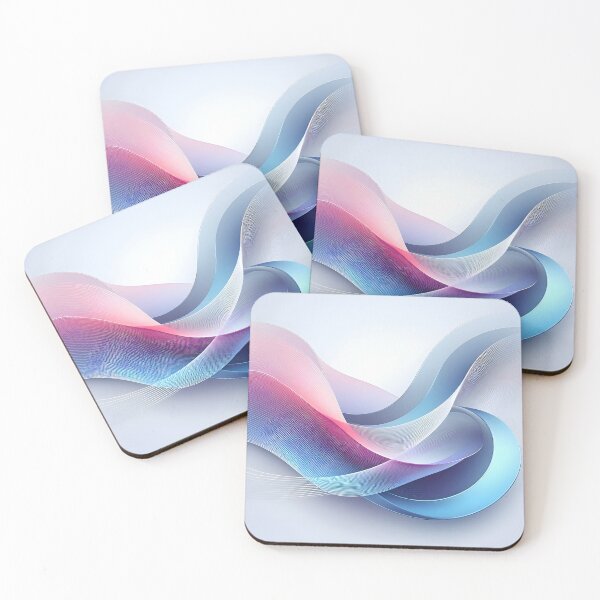Item preview, Abstract Ribbon Waves Gradient Pastel Illustration designed and sold by PandaTShirtShop.