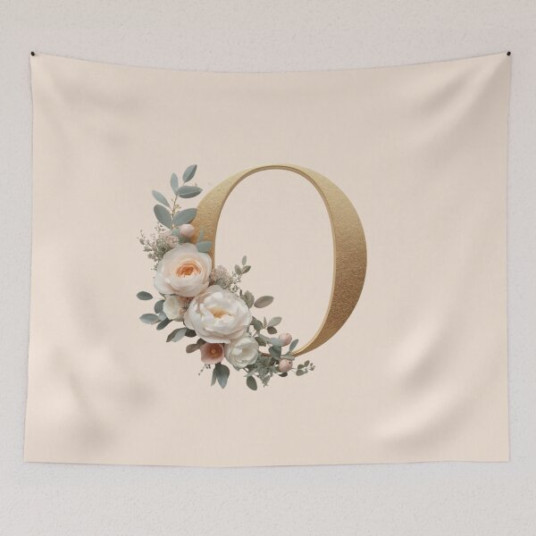Item preview, Floral Gold Letter O Monogram – Coquette Christian Wall Art, Elegant Blush Rose Initial Print, Faith-Inspired Feminine Gift designed and sold by AmenAlways.