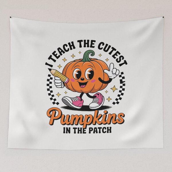 Item preview, Women Halloween Teacher I Teach The Cutest Pumpkins in The Patch Letter Print Teacher Photoroom  designed and sold by HuValverdeArt.