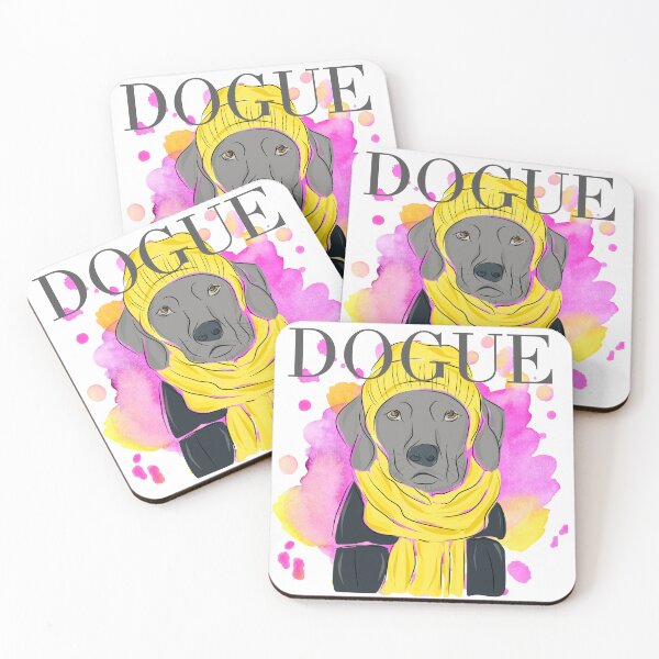 Item preview, DOGUE - Fashionable grey dog in winter style designed and sold by Sylviap Studio.