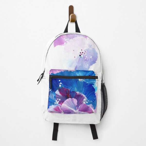 Item preview, Delicate blue, red, white and pastel flowers in gouache designed and sold by Kyvar.