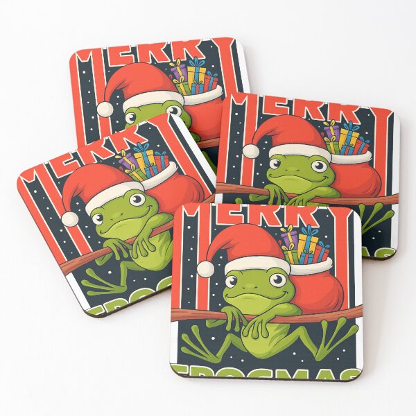 Item preview, Merry Frogmas Funny Christmas Frog Santa Hat Pun designed and sold by haitrieuic96.