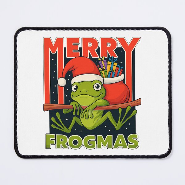 Item preview, Merry Frogmas Funny Christmas Frog Santa Hat Pun designed and sold by haitrieuic96.