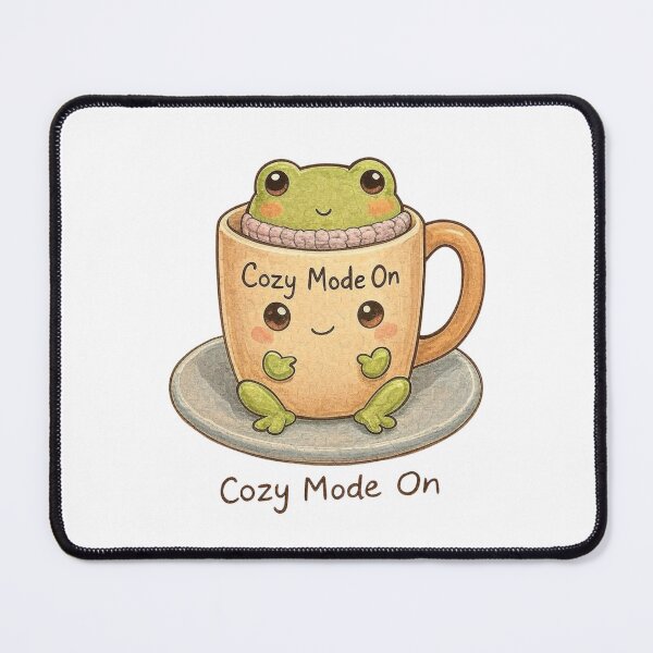 Item preview, Cozy Frog Mode On – Cute Winter Coffee Frog T-Shirt designed and sold by EcoArtTees.