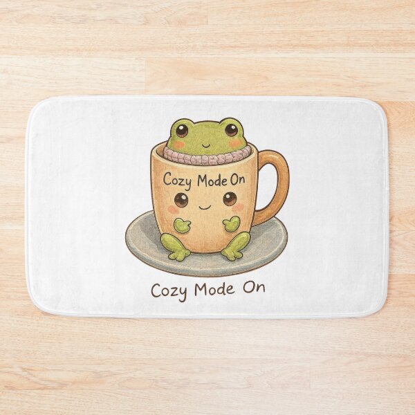 Item preview, Cozy Frog Mode On – Cute Winter Coffee Frog T-Shirt designed and sold by EcoArtTees.