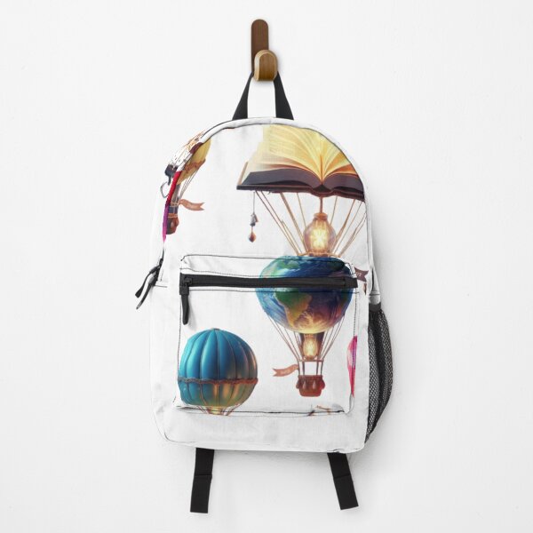 Item preview, Magical Book Balloon Adventure - Steampunk Compass & Earth designed and sold by MonaRose_Art.