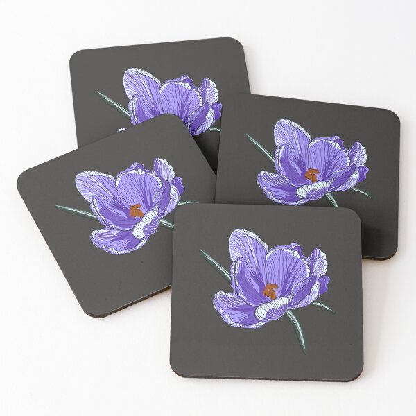 Item preview, Hand-Drawn Blue Crocus Art Print - Spring Botanical Illustration designed and sold by SKETCHYANDGRAPHIC.