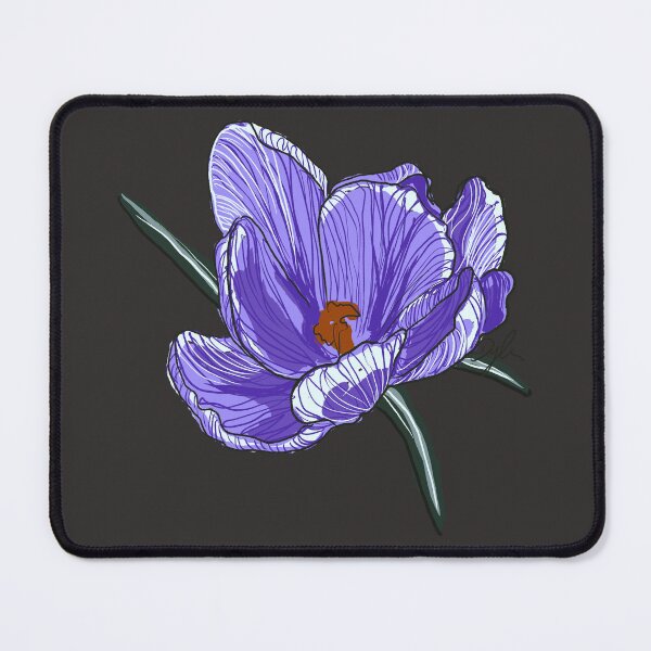 Item preview, Hand-Drawn Blue Crocus Art Print - Spring Botanical Illustration designed and sold by SKETCHYANDGRAPHIC.