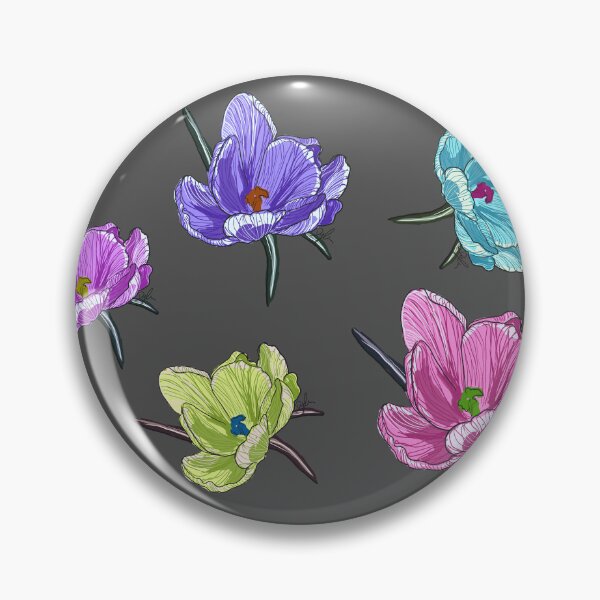 Item preview, Hand-Drawn Colorful Crocus Bouquet - Spring Flowers Illustration designed and sold by SKETCHYANDGRAPHIC.