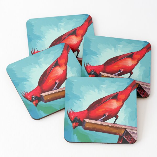 Item preview, Red Cardinal on the Birdhouse designed and sold by tomorrowsart.
