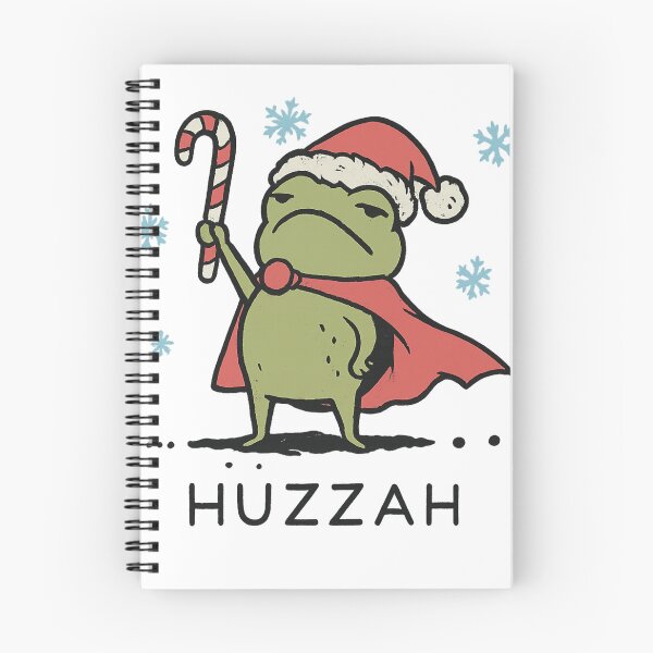 Item preview, Funny Grumpy Frog "Huzzah" Sarcastic Christmas Santa Hat designed and sold by haitrieuic96.
