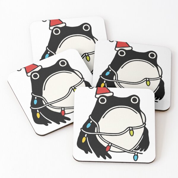 Item preview, Funny Christmas Frog Tangled in Lights Santa Hat Minimalist designed and sold by haitrieuic96.