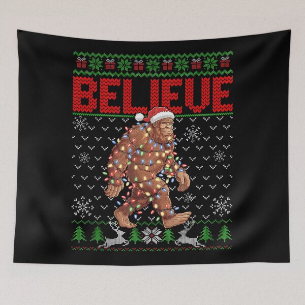 Item preview, Retro Christmas Festive Lights Tree Christmas Holiday Vintage Classic Bigfoot designed and sold by FrankyTepper.