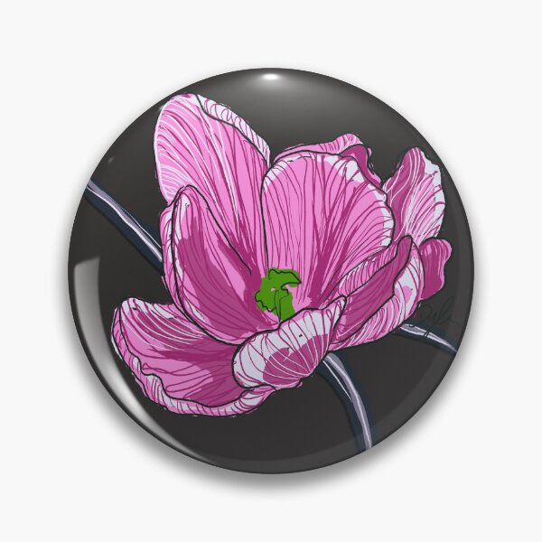 Item preview, Hand-Drawn Pink Crocus Art Print - Spring Botanical Illustration designed and sold by SKETCHYANDGRAPHIC.