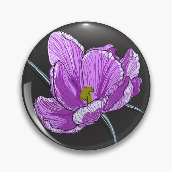 Item preview, Hand-Drawn Purple Crocus Art Print - Spring Botanical Illustration designed and sold by SKETCHYANDGRAPHIC.