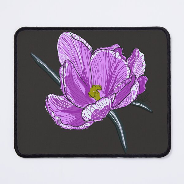 Item preview, Hand-Drawn Purple Crocus Art Print - Spring Botanical Illustration designed and sold by SKETCHYANDGRAPHIC.
