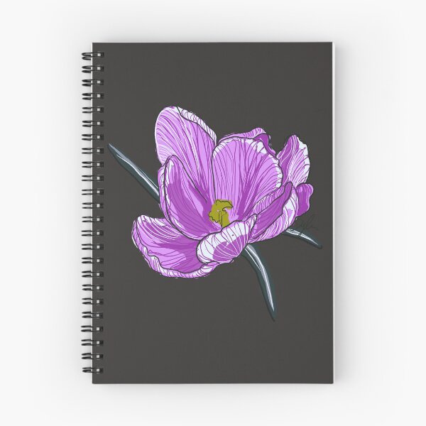 Item preview, Hand-Drawn Purple Crocus Art Print - Spring Botanical Illustration designed and sold by SKETCHYANDGRAPHIC.